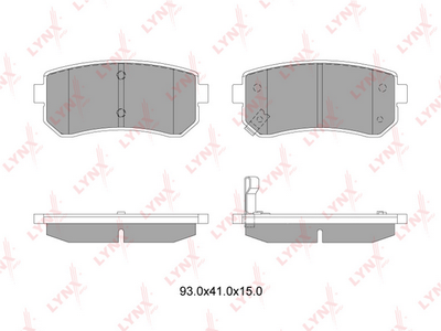 BD4407 LYNXauto Комплект тормозных колодок, дисковый тормоз