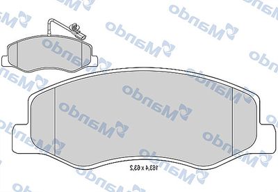 MBF015043 MANDO Комплект тормозных колодок, дисковый тормоз