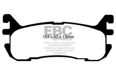 DP41003R EBC Brakes Комплект тормозных колодок, дисковый тормоз