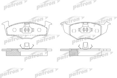 PBP1101 PATRON Комплект тормозных колодок, дисковый тормоз