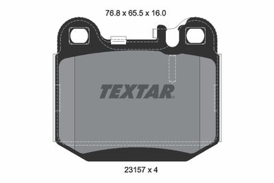 2315702 TEXTAR Комплект тормозных колодок, дисковый тормоз