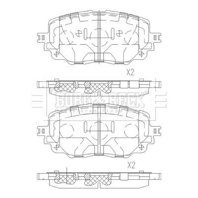 BBP2590 BORG & BECK Комплект тормозных колодок, дисковый тормоз