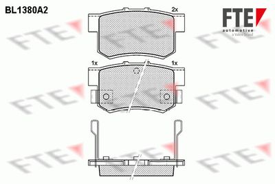 BL1380A2 FTE Комплект тормозных колодок, дисковый тормоз