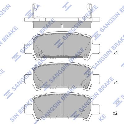 SP2120 Hi-Q Комплект тормозных колодок, дисковый тормоз