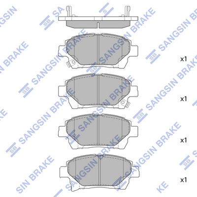 SP1718 Hi-Q Комплект тормозных колодок, дисковый тормоз