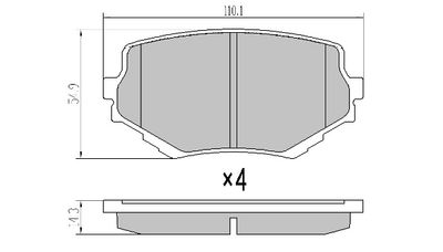 FBP1046 FREMAX Комплект тормозных колодок, дисковый тормоз
