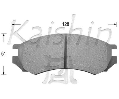 FK1162 KAISHIN Комплект тормозных колодок, дисковый тормоз