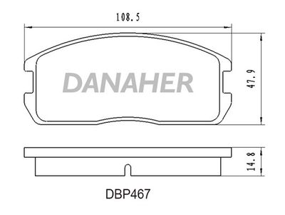DBP467 DANAHER Комплект тормозных колодок, дисковый тормоз