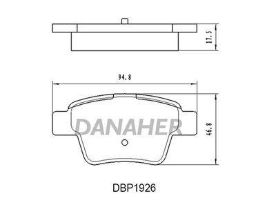 DBP1926 DANAHER Комплект тормозных колодок, дисковый тормоз