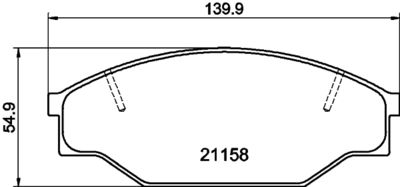 8DB355028971 HELLA Комплект тормозных колодок, дисковый тормоз