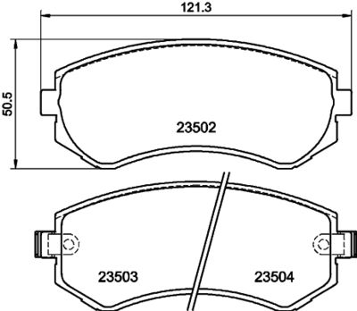 8DB355027571 HELLA Комплект тормозных колодок, дисковый тормоз