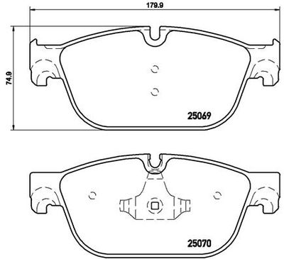 P61115 BREMBO Комплект тормозных колодок, дисковый тормоз