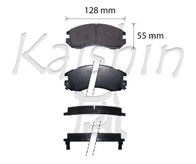 FK7014 KAISHIN Комплект тормозных колодок, дисковый тормоз