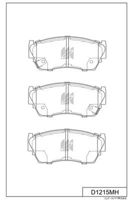D1215MH MK Kashiyama Комплект тормозных колодок, дисковый тормоз