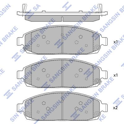 SP1676 Hi-Q Комплект тормозных колодок, дисковый тормоз