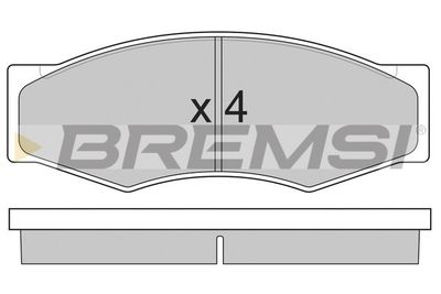 BP2302 BREMSI Комплект тормозных колодок, дисковый тормоз