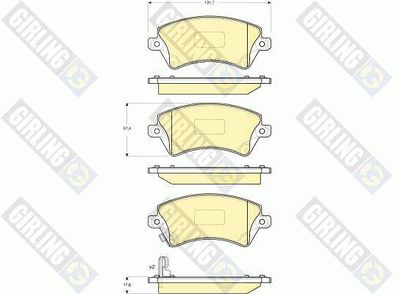 6132881 GIRLING Комплект тормозных колодок, дисковый тормоз