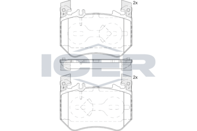 182439 ICER Комплект тормозных колодок, дисковый тормоз