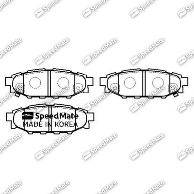 SMBPJ419 SpeedMate Комплект тормозных колодок, дисковый тормоз