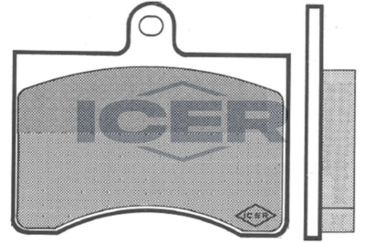 180268 ICER Комплект тормозных колодок, дисковый тормоз
