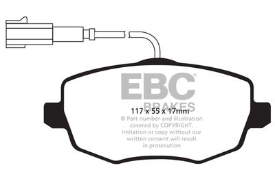 DPX2044 EBC Brakes Комплект тормозных колодок, дисковый тормоз