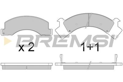 BP3084 BREMSI Комплект тормозных колодок, дисковый тормоз