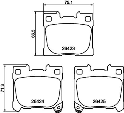 8DB355041081 HELLA PAGID Комплект тормозных колодок, дисковый тормоз