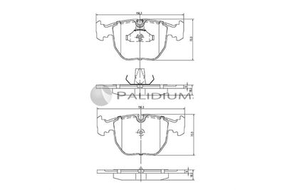 P11222 ASHUKI by Palidium Комплект тормозных колодок, дисковый тормоз