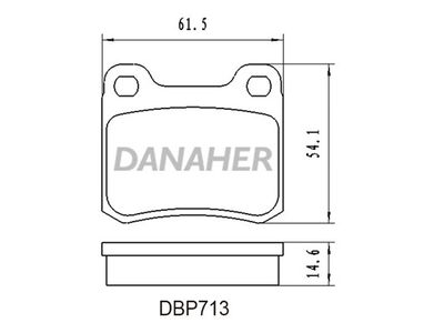 DBP713 DANAHER Комплект тормозных колодок, дисковый тормоз