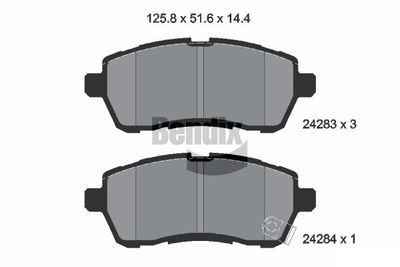 BPD1614 BENDIX Braking Комплект тормозных колодок, дисковый тормоз