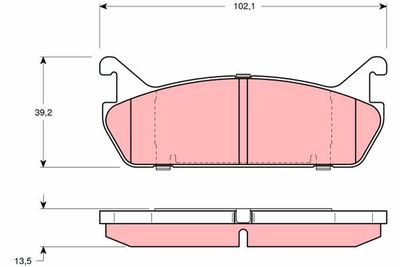 GDB887 TRW Комплект тормозных колодок, дисковый тормоз