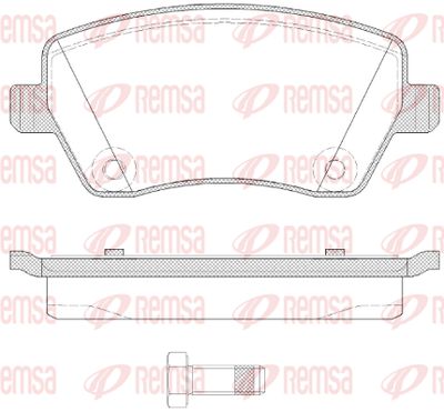 098722 REMSA Комплект тормозных колодок, дисковый тормоз
