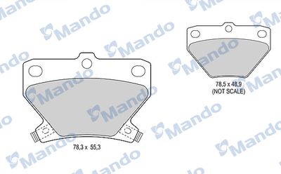 MBF015850 MANDO Комплект тормозных колодок, дисковый тормоз