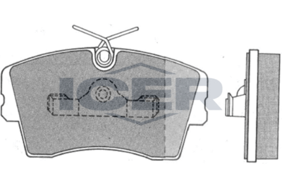 180471 ICER Комплект тормозных колодок, дисковый тормоз
