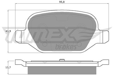 TX12701 TOMEX Brakes Комплект тормозных колодок, дисковый тормоз