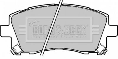 BBP1680 BORG & BECK Комплект тормозных колодок, дисковый тормоз