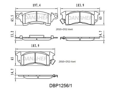 DBP12561 DANAHER Комплект тормозных колодок, дисковый тормоз