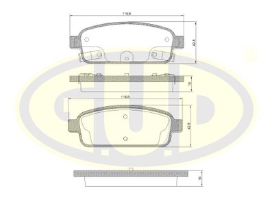 GBP880156 G.U.D. Комплект тормозных колодок, дисковый тормоз