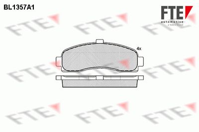 9010137 FTE Комплект тормозных колодок, дисковый тормоз