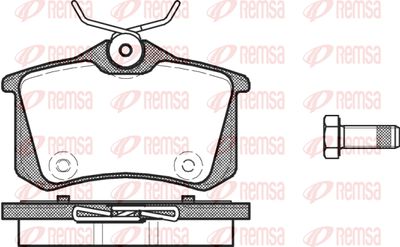 026314 REMSA Комплект тормозных колодок, дисковый тормоз