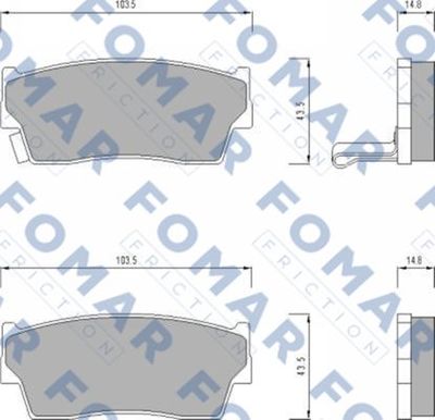 FO623781 FOMAR Friction Комплект тормозных колодок, дисковый тормоз