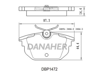 DBP1472 DANAHER Комплект тормозных колодок, дисковый тормоз