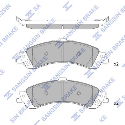 SP1370 Hi-Q Комплект тормозных колодок, дисковый тормоз