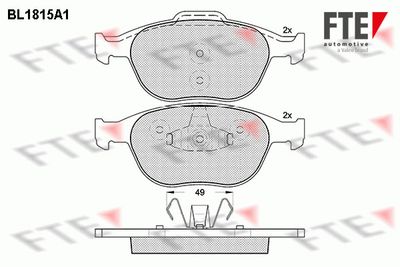 BL1815A1 FTE Комплект тормозных колодок, дисковый тормоз