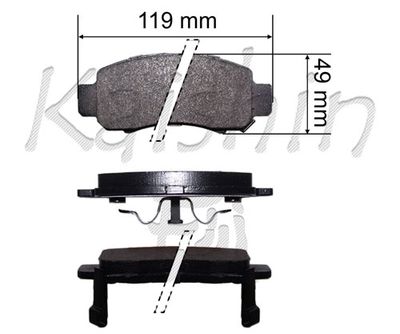FK10199 KAISHIN Комплект тормозных колодок, дисковый тормоз
