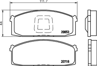 8DB355029271 HELLA PAGID Комплект тормозных колодок, дисковый тормоз