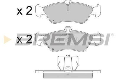 BP2689 BREMSI Комплект тормозных колодок, дисковый тормоз