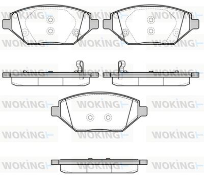 P1786312 WOKING Комплект тормозных колодок, дисковый тормоз