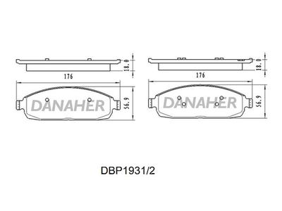 DBP19312 DANAHER Комплект тормозных колодок, дисковый тормоз