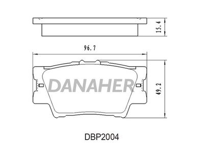 DBP2004 DANAHER Комплект тормозных колодок, дисковый тормоз
